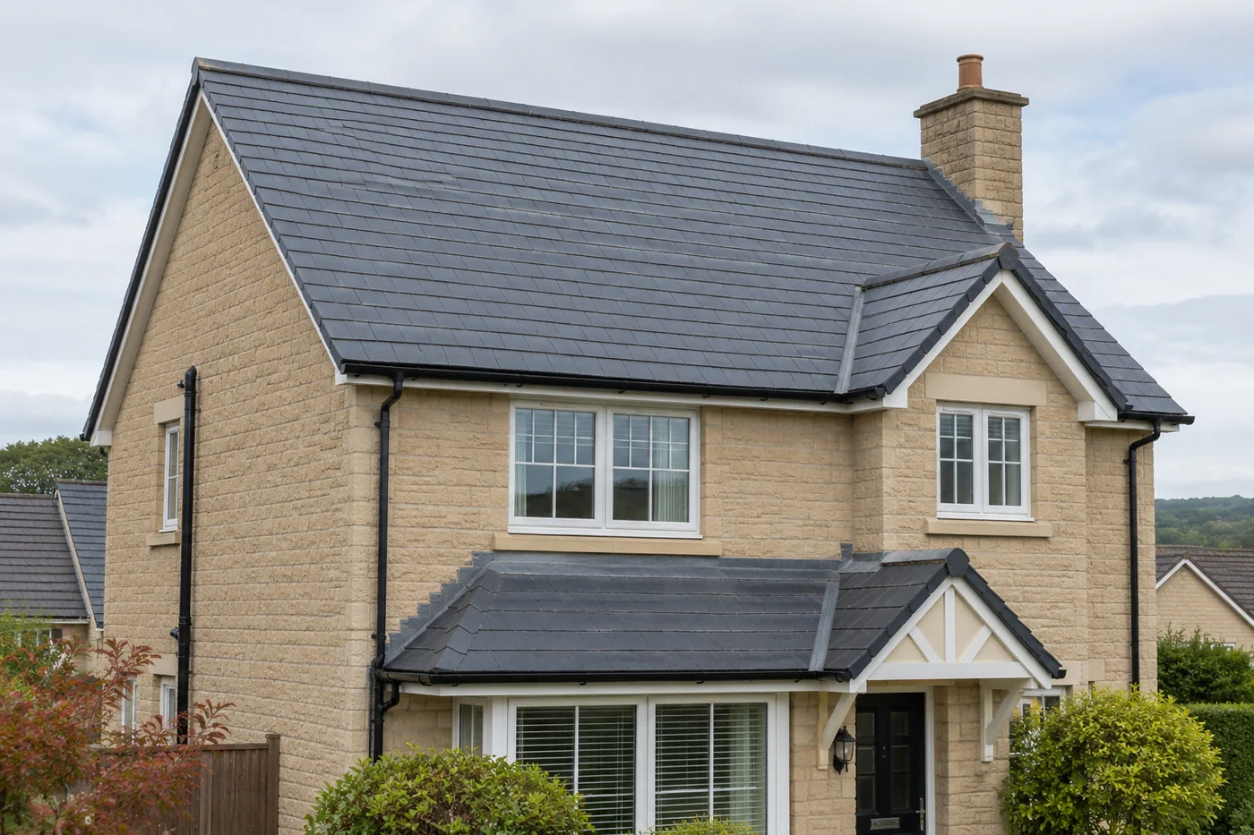 Pitched roof on an ordinary domestic house