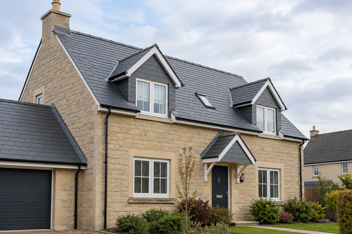 Pitched roof on an ordinary domestic house