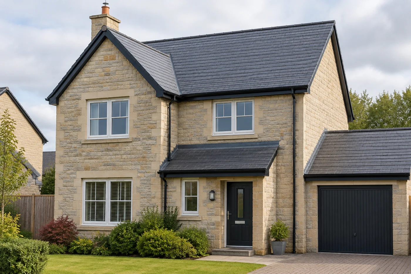 Pitched roof on an ordinary domestic house