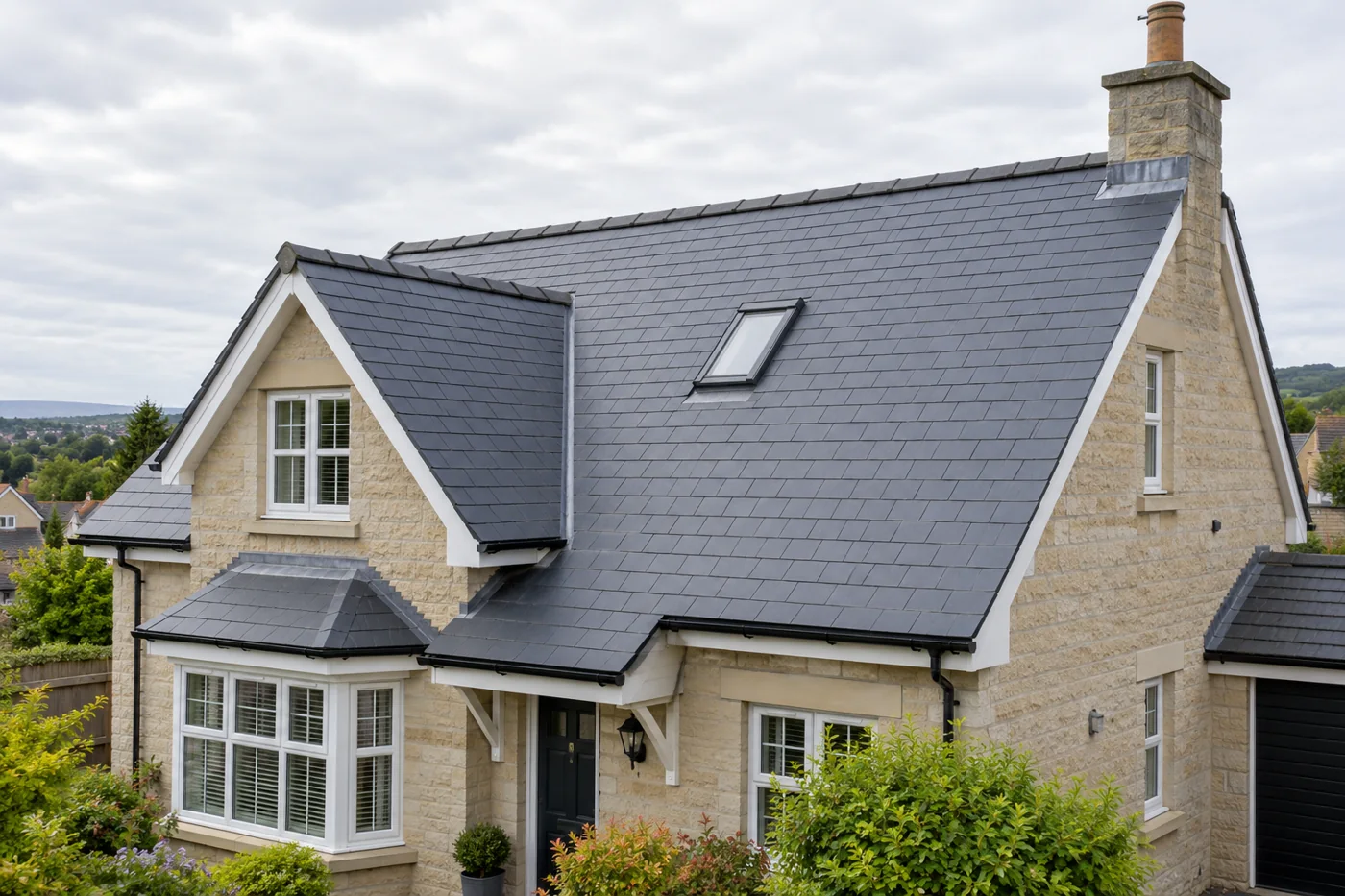 Pitched roof on an ordinary domestic house